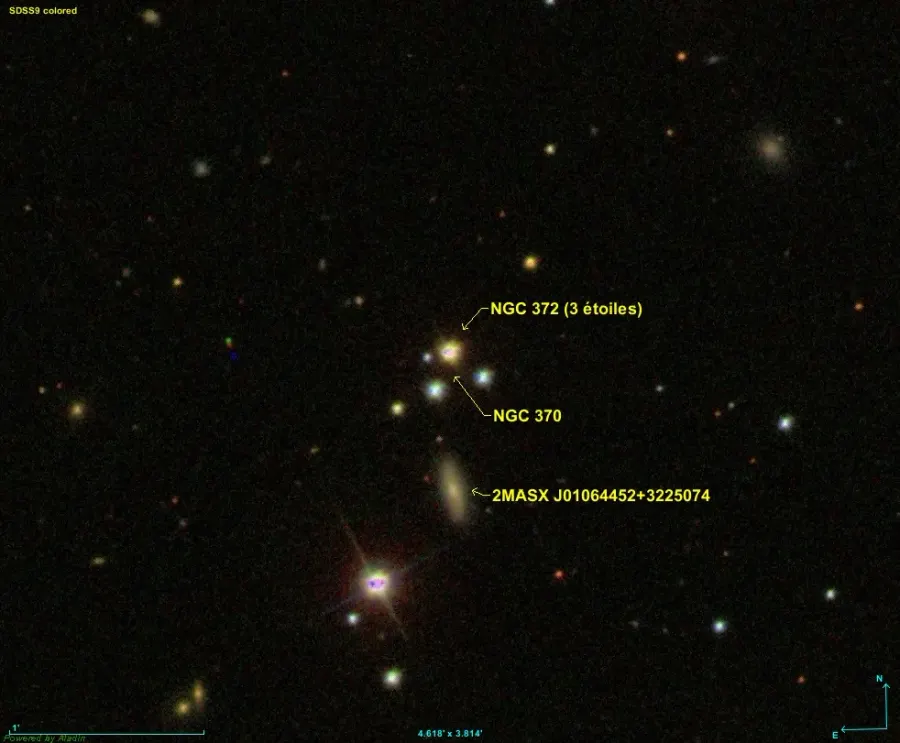 La carte NGC 370