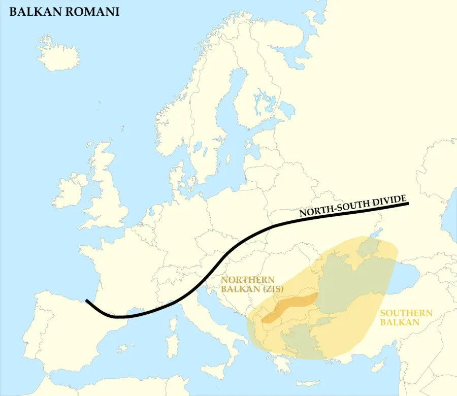 La carte Romani des Balkans