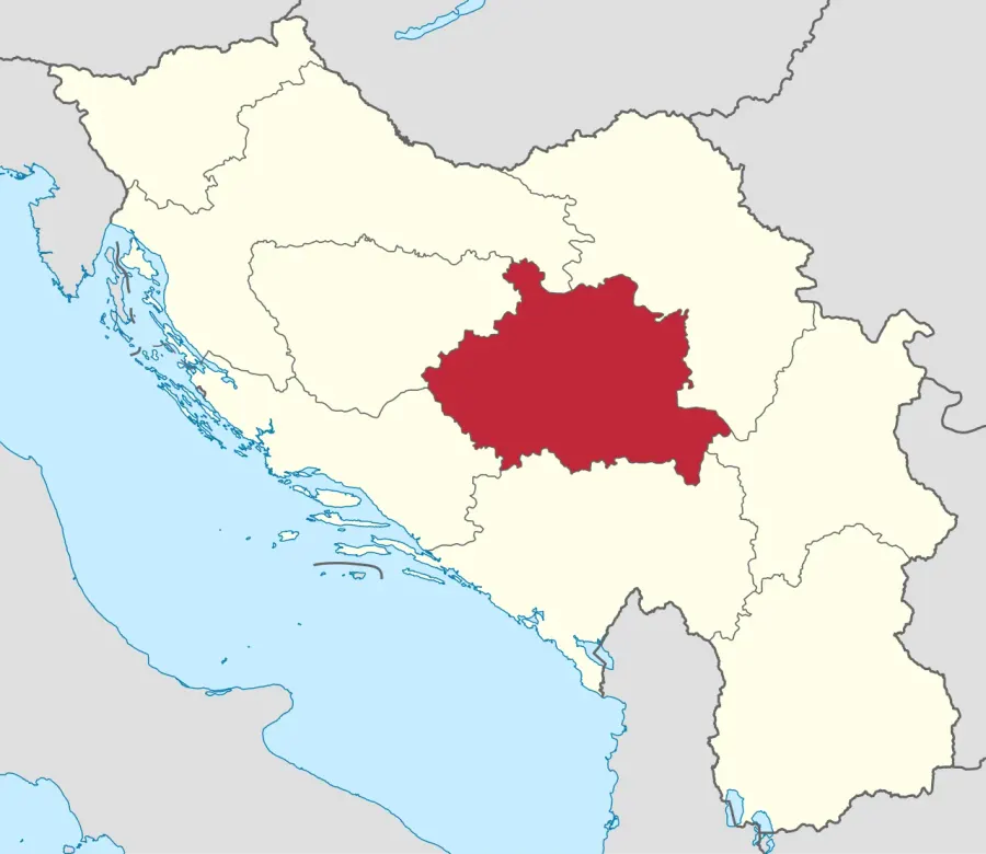 La carte Banovine de la Drina