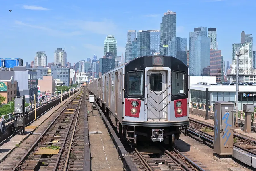 La carte Ligne 7 du métro de New York