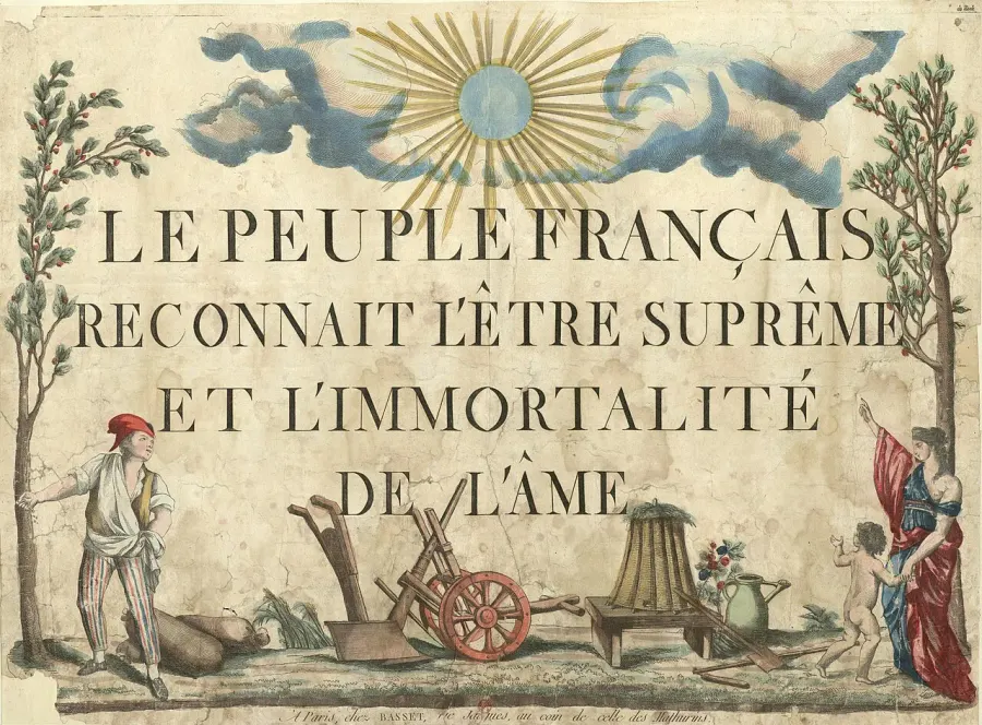 La carte Culte de l'Être suprême