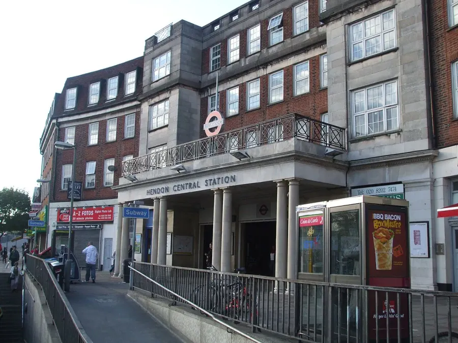 The Hendon Central tube station card