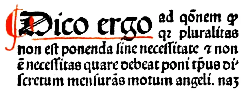 The Occam's razor card