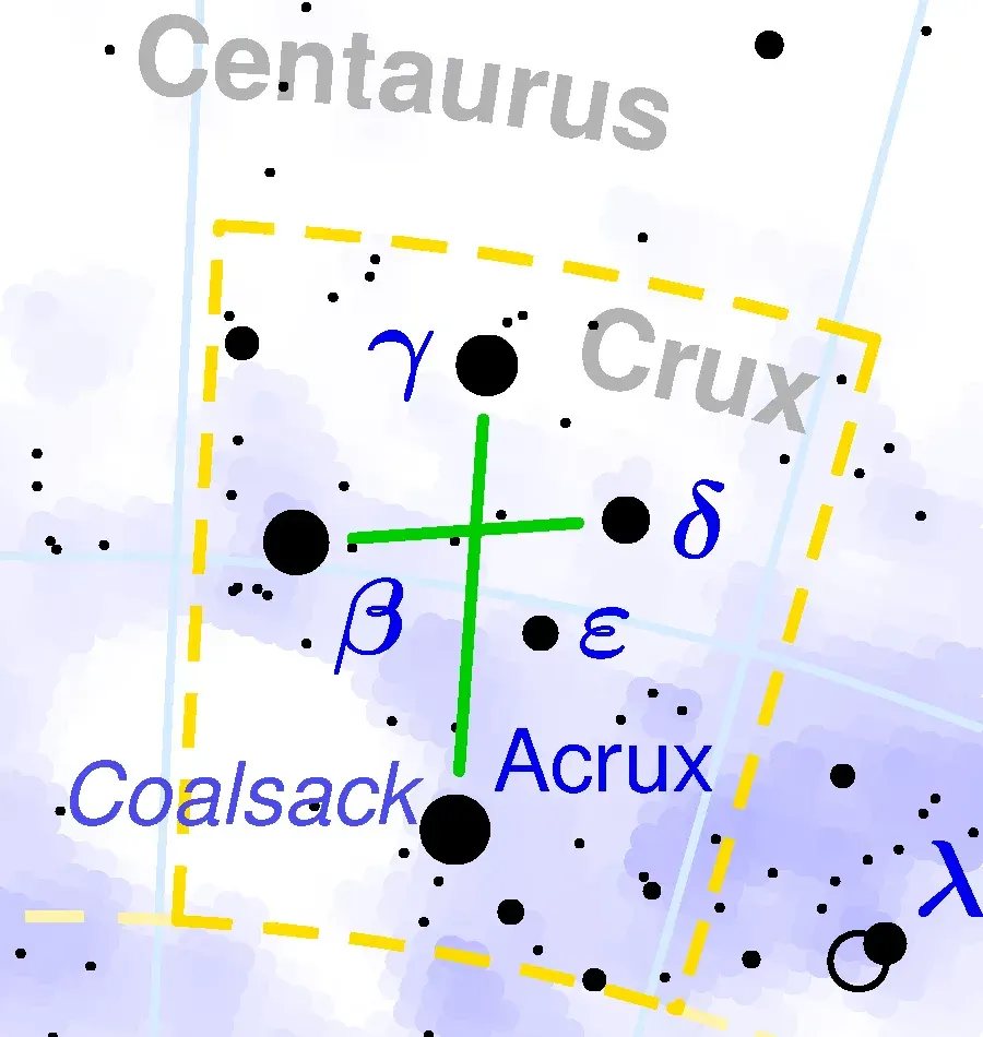 La carte Beta Crucis