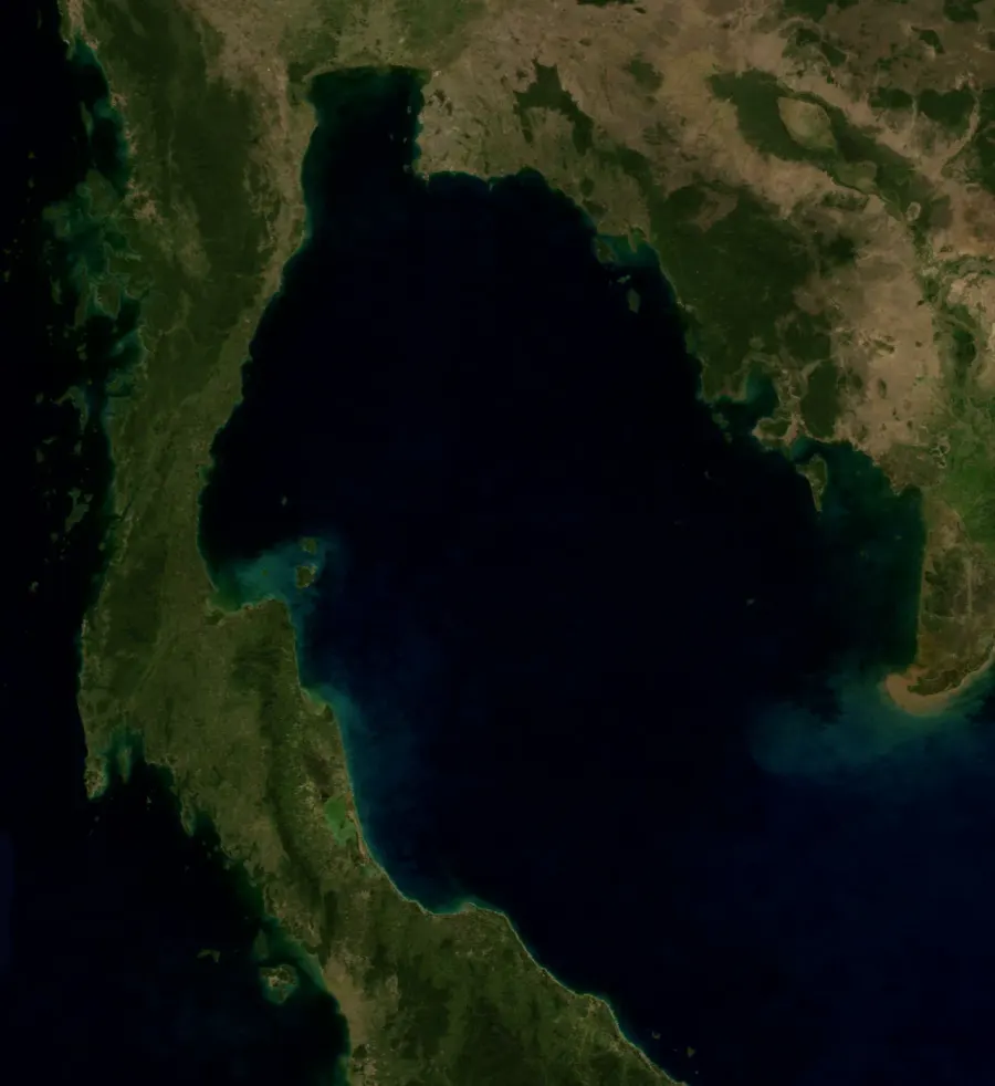 La carte Golfe de Thaïlande