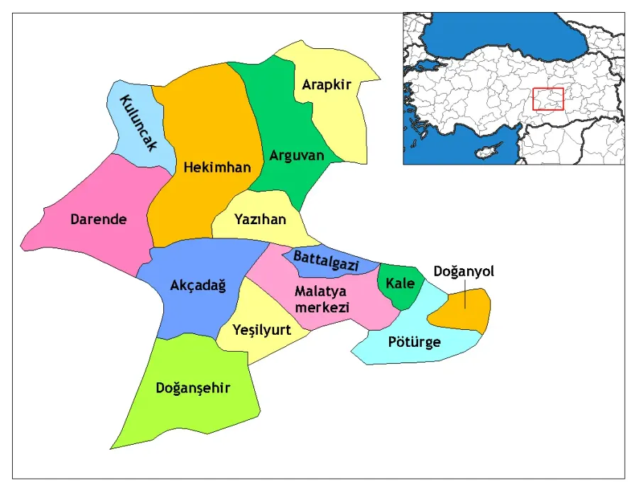 La carte Malatya