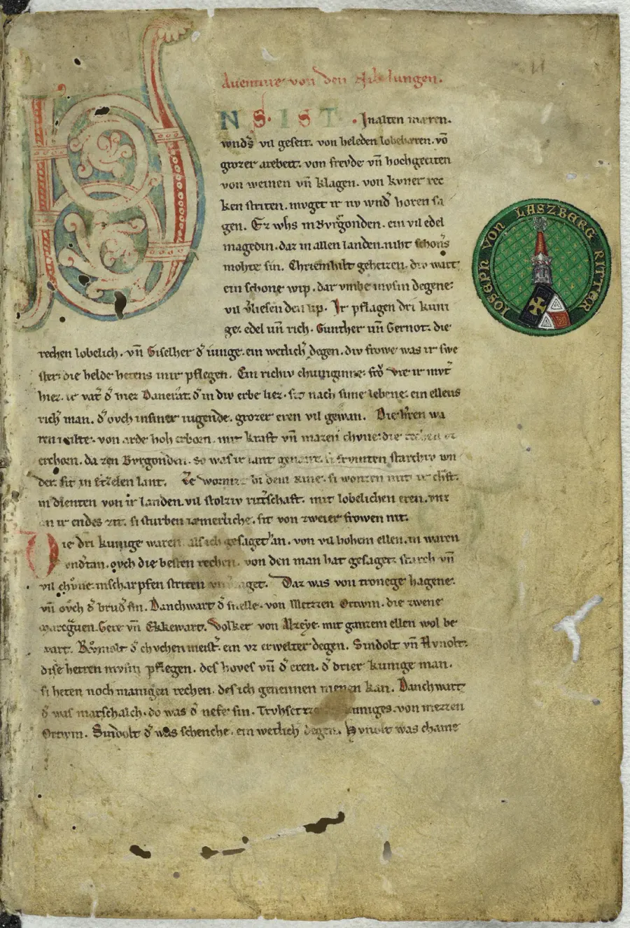 La carte Chanson des Nibelungen