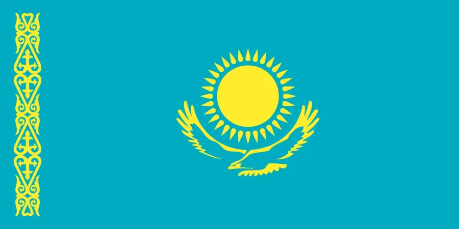 The Flag of Kazakhstan card
