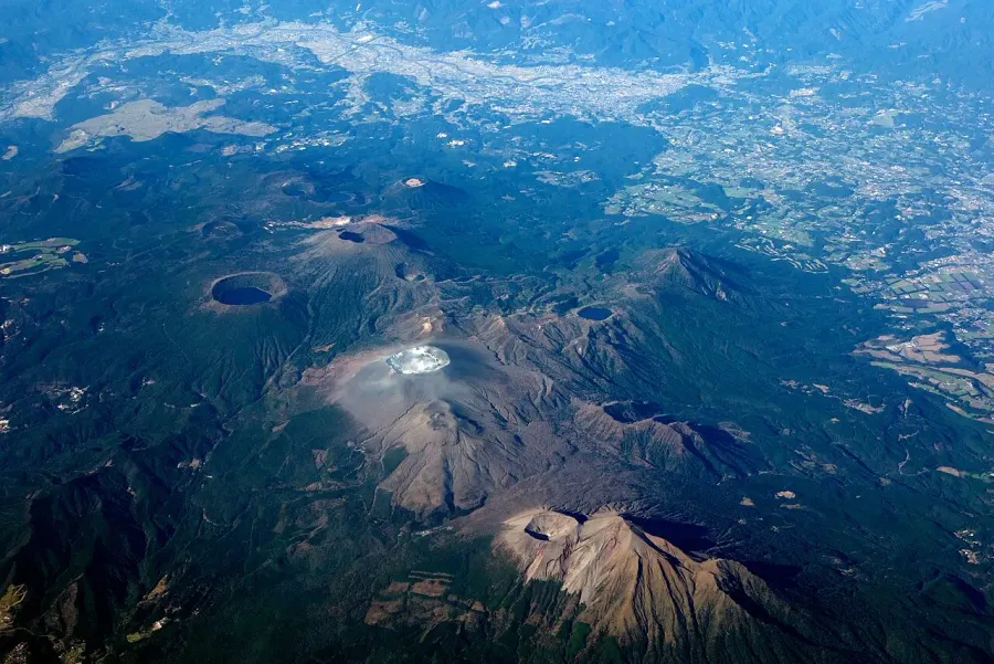 La carte Monts Kirishima