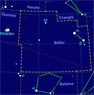 La carte Beta Arietis