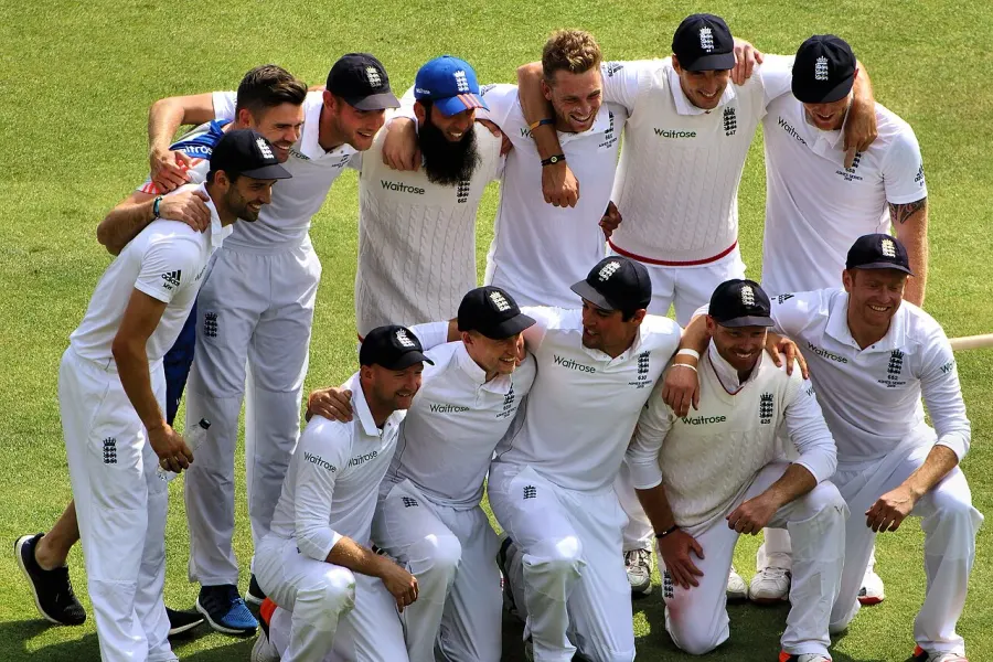 The England cricket team card