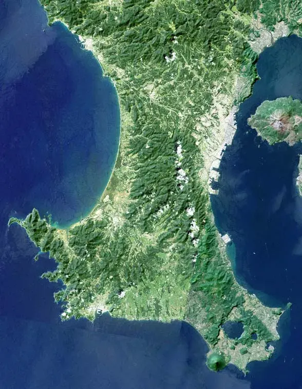 La carte Péninsule de Satsuma