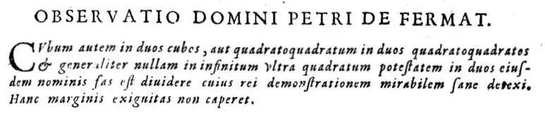 The Fermat's Last Theorem card
