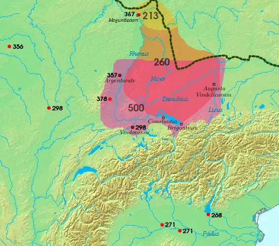 La carte Alamans