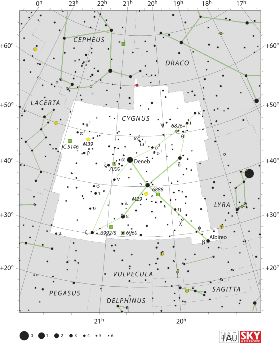 La carte Epsilon Cygni