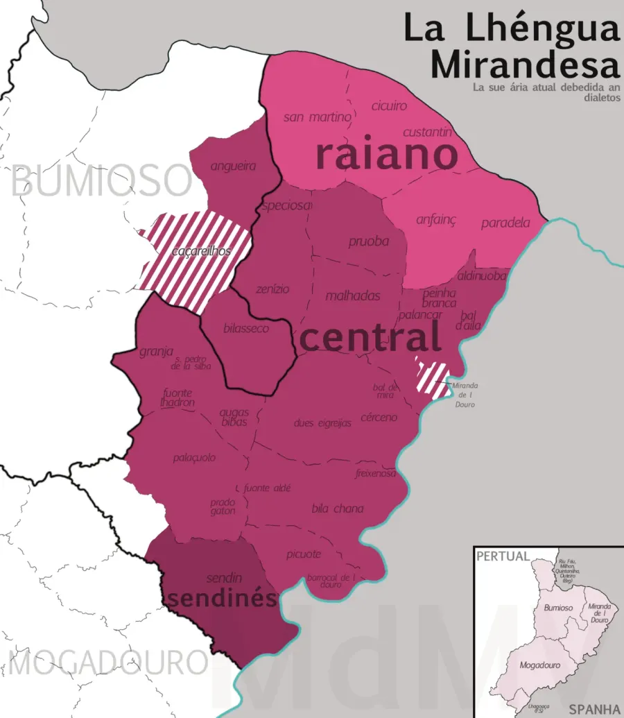 The Mirandese language card