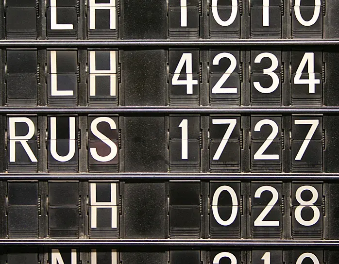 The Flight number card