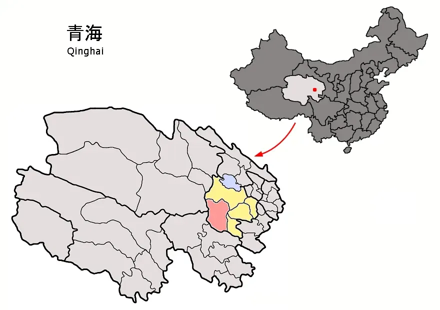 La carte Xian de Xinghai