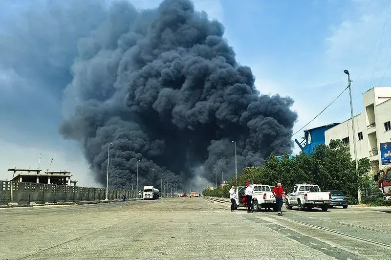 La carte Explosion du port de Shahid Rajaï