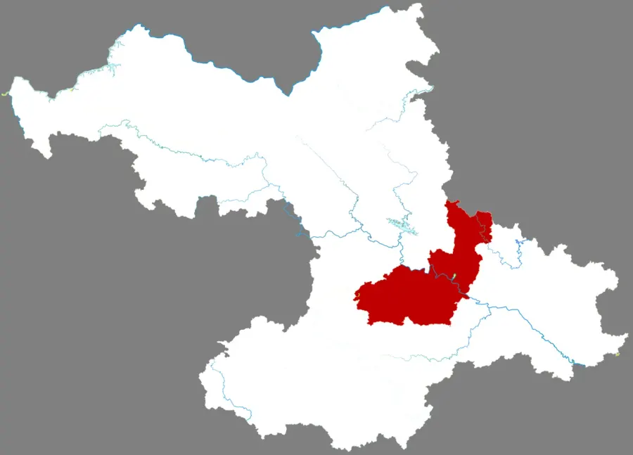 La carte Xian de Tianyang