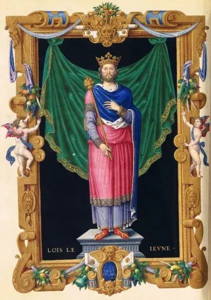 La carte Louis VII le Jeune