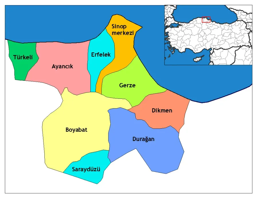 La carte Sinop