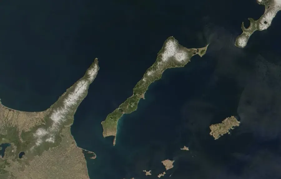 La carte Détroit de Nemuro