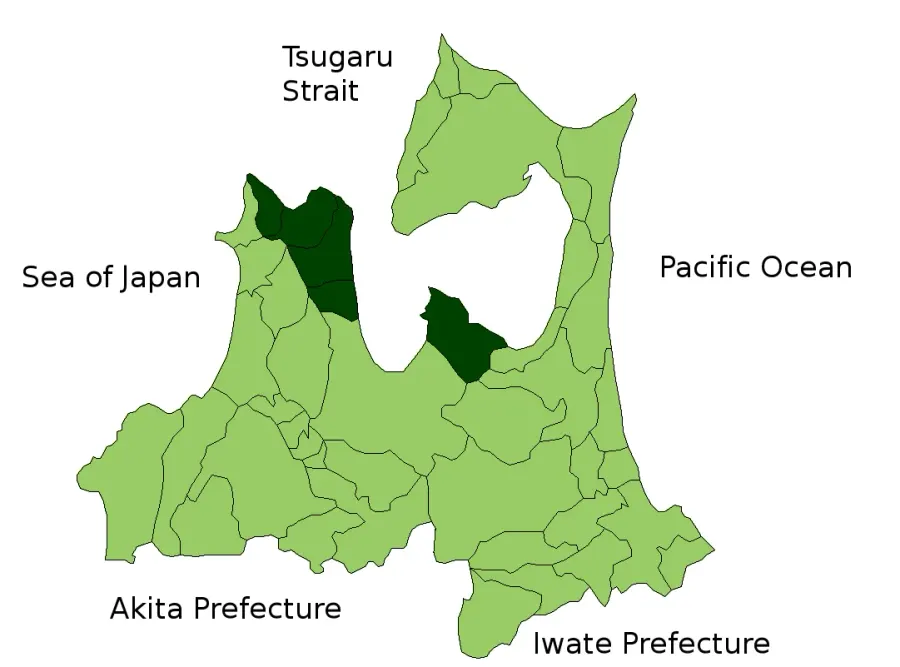The Higashitsugaru District, Aomori card