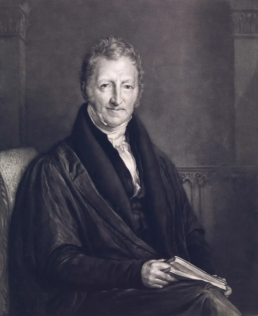 La carte Thomas Malthus