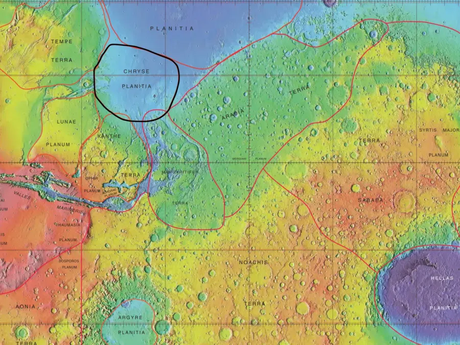 La carte Noachis Terra