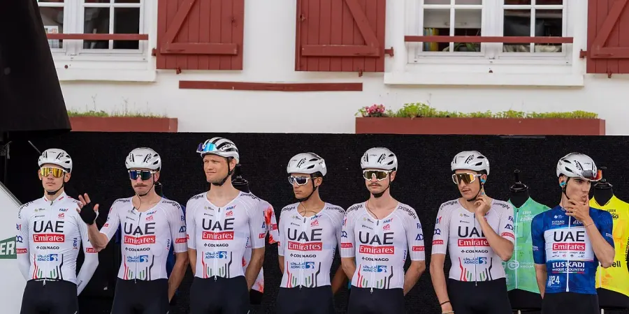 La carte Équipe cycliste UAE Emirates XRG