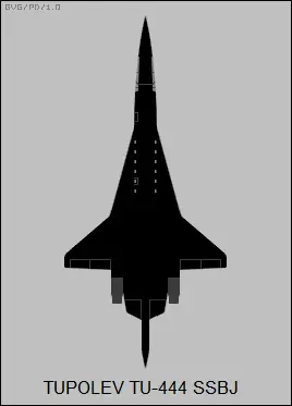 La carte Tupolev Tu-444