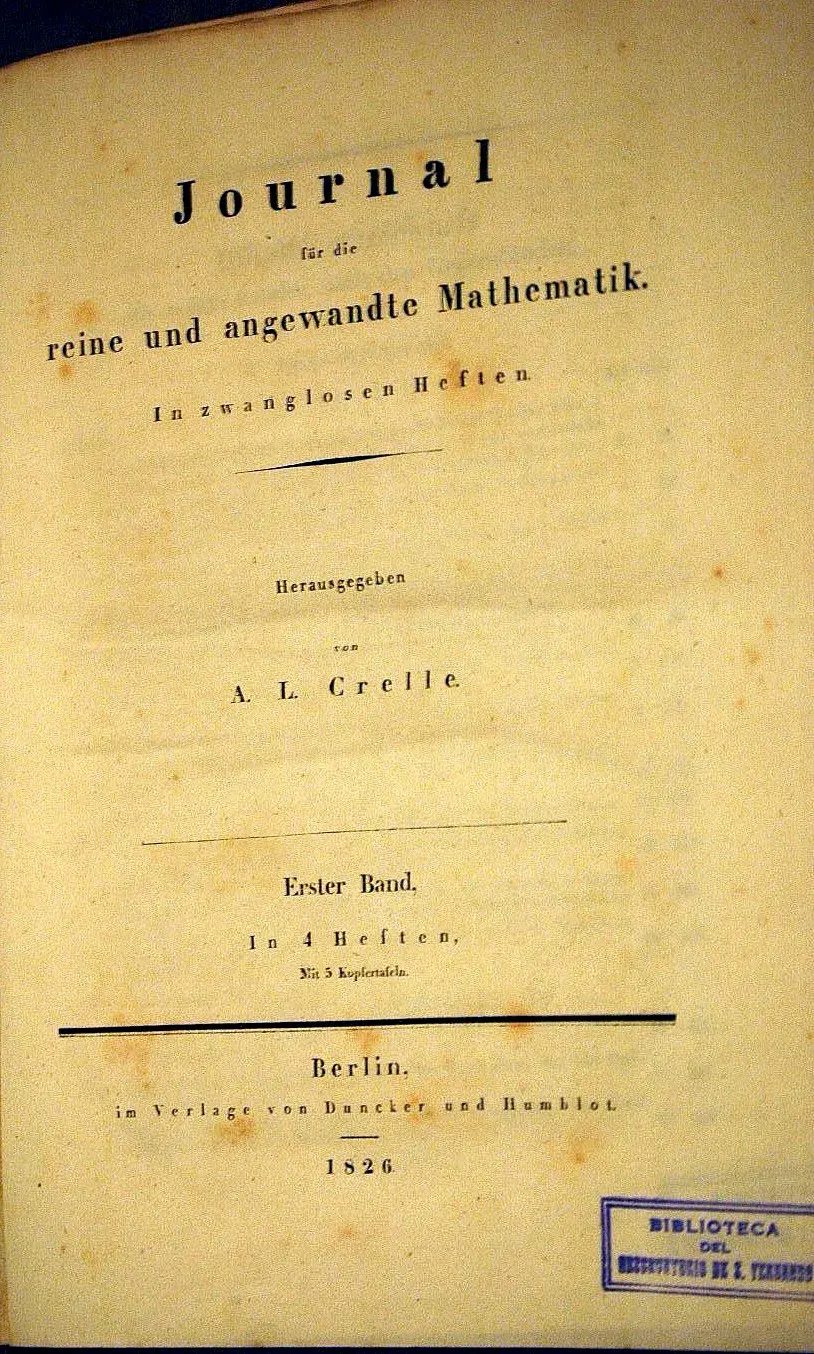 The Crelle's Journal card