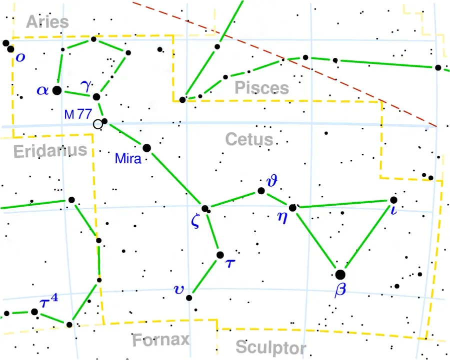 La carte Kappa1 Ceti