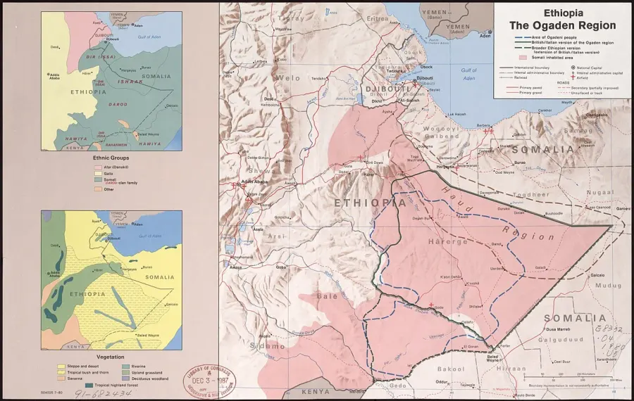 La carte Ogaden