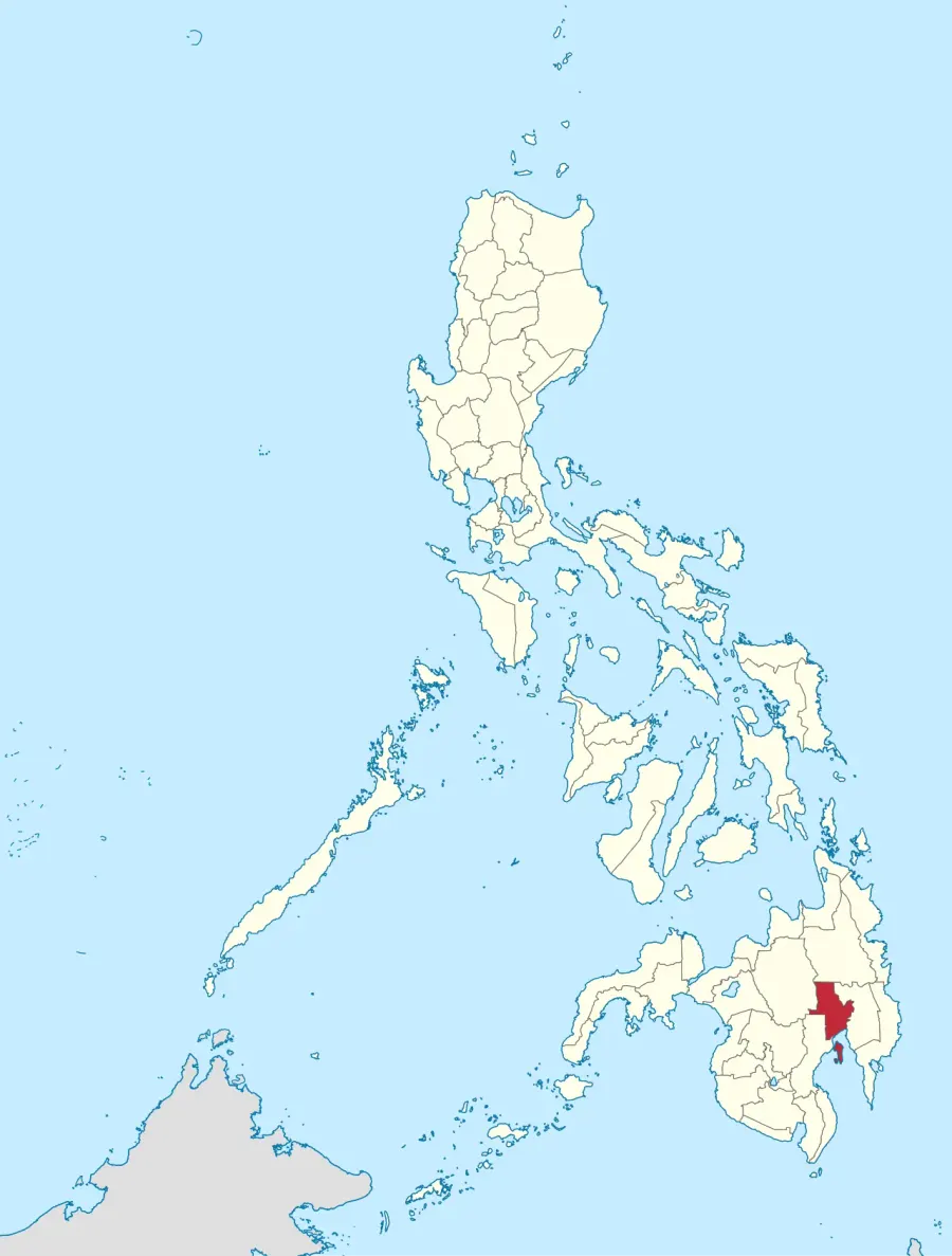 La carte Davao du Nord