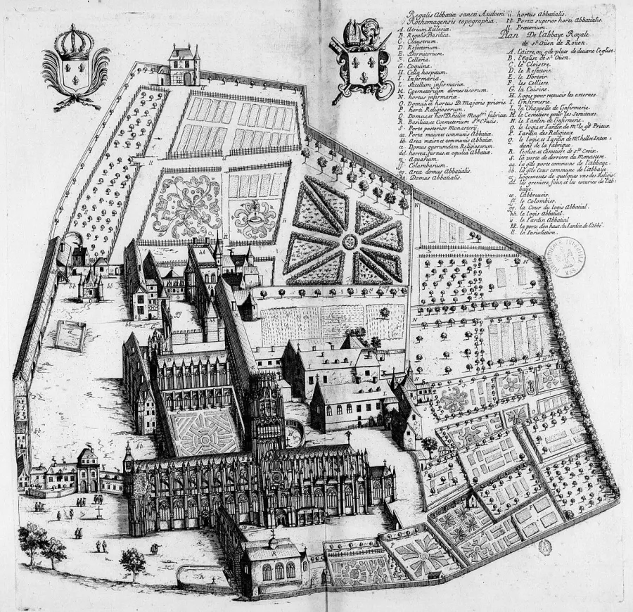 La carte Abbaye Saint-Ouen de Rouen