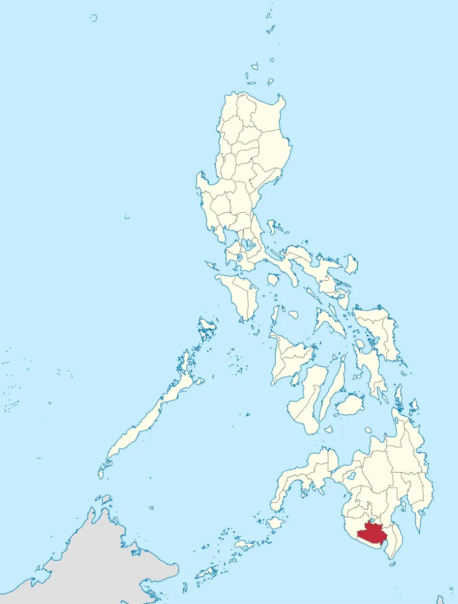 La carte Cotabato du Sud