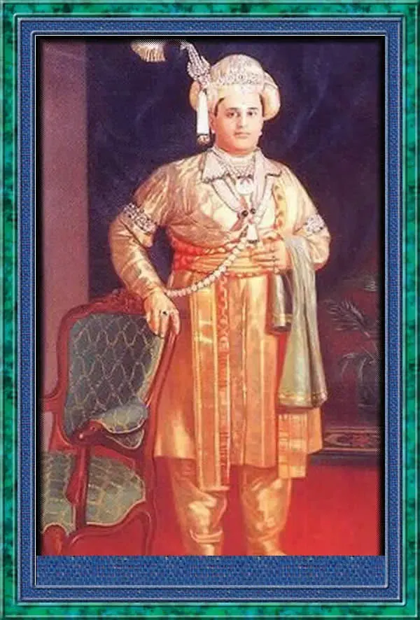 La carte Jayachamarajendra Wadiyar