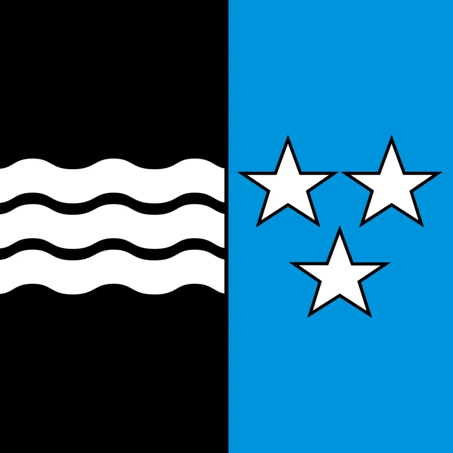 La carte Drapeau et armoiries du canton d'Argovie