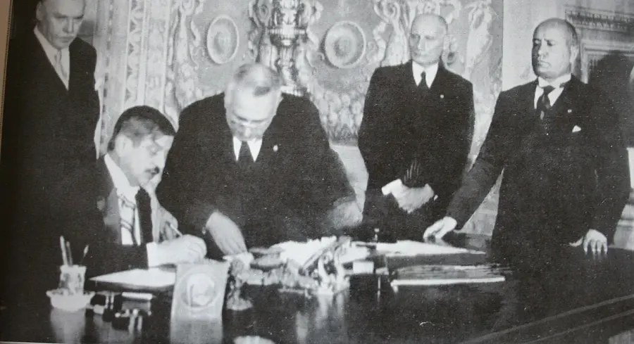 La carte Accord franco-italien de Rome