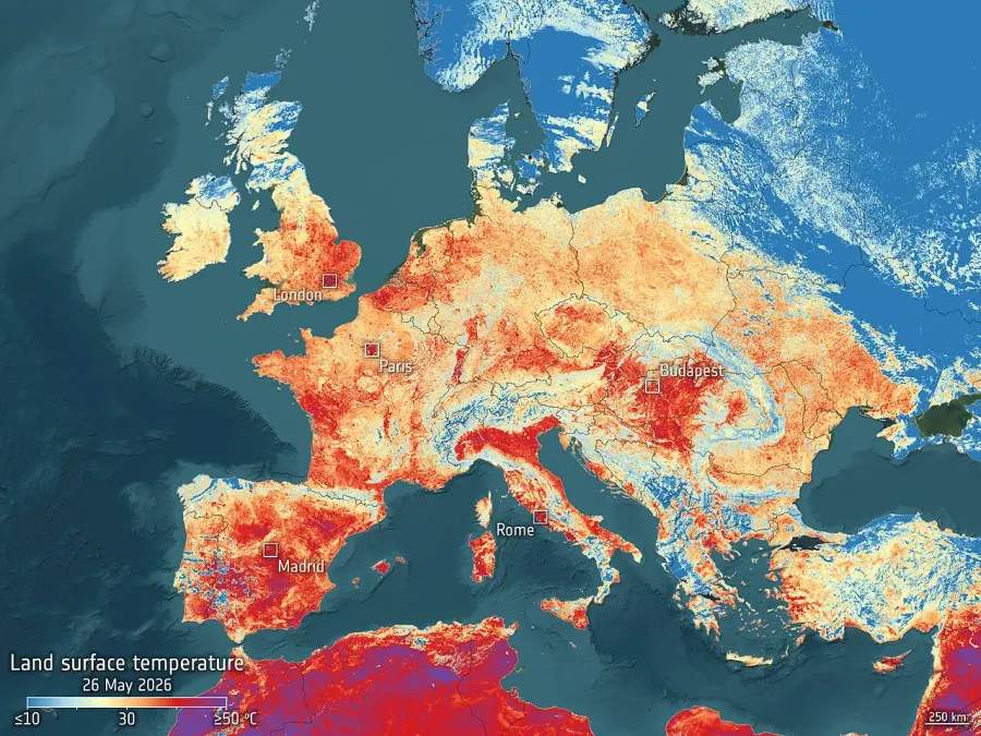 La carte Canicules de 2026 en Europe