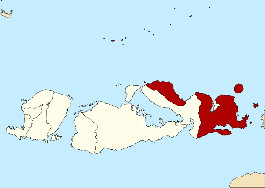 La carte Kabupaten de Bima