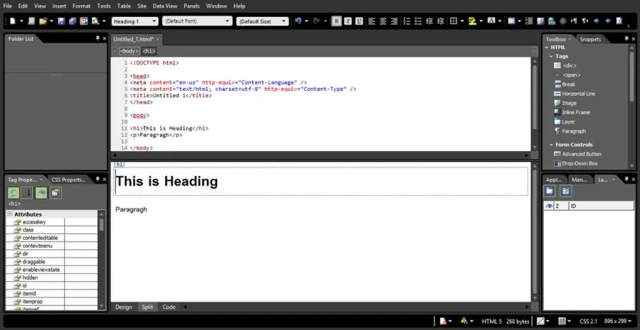 La carte Microsoft Expression Web