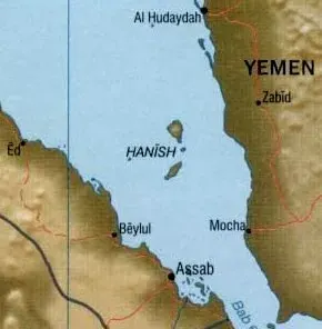 La carte Îles Hanish