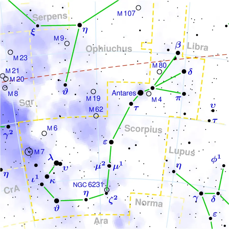 La carte Theta Scorpii