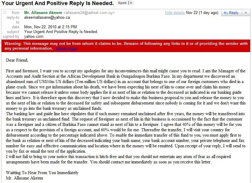 The Email spoofing card