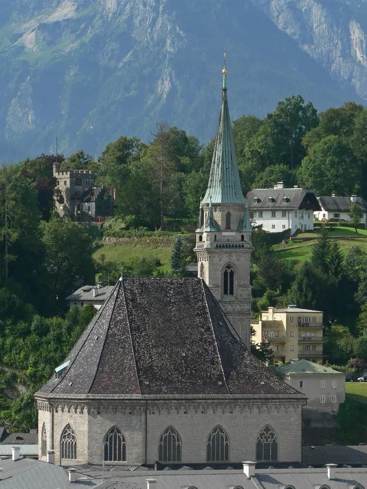 La carte Église franciscaine de Salzbourg