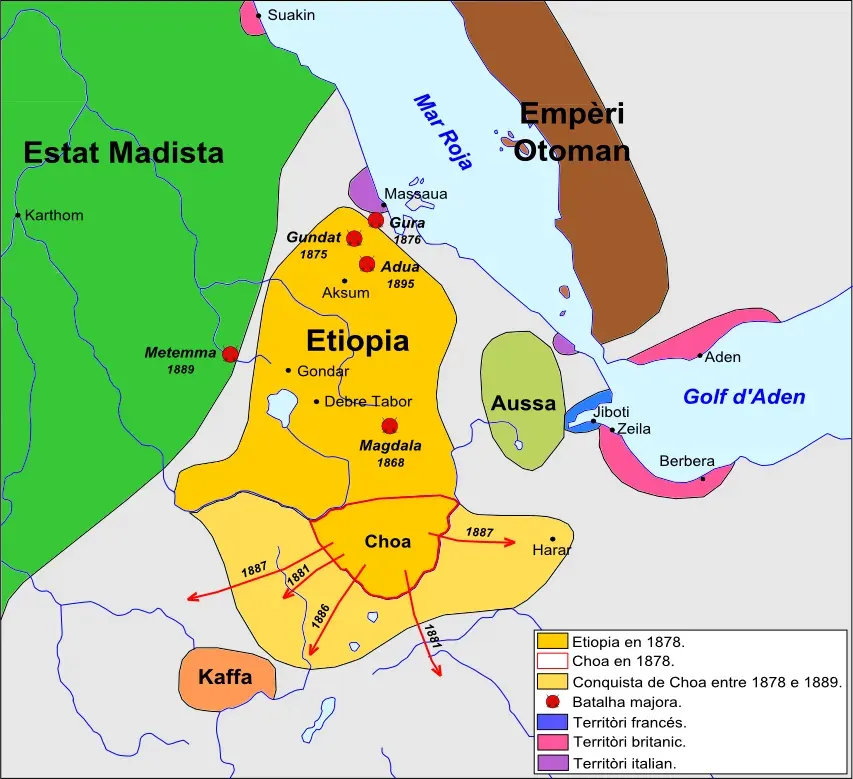 La carte Royaume de Kaffa