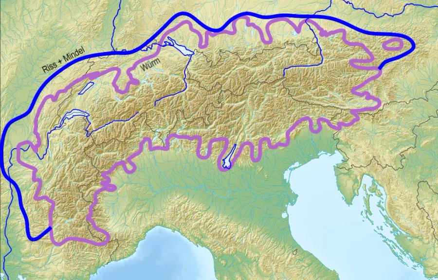 The Riss glaciation card